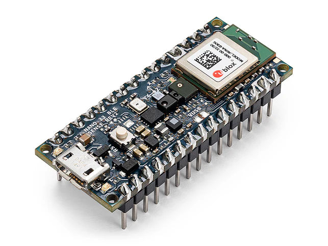 Arduino Nano BLE Sense Rev2 with headers equipped development board for AI and sensor applications in India