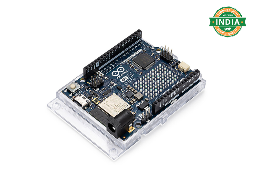 Arduino UNO Ek R4 WiFi board with Renesas RA4M1 and ESP32-S3 dual processor, WiFi, BLE, and advanced peripherals for Indian IoT projects