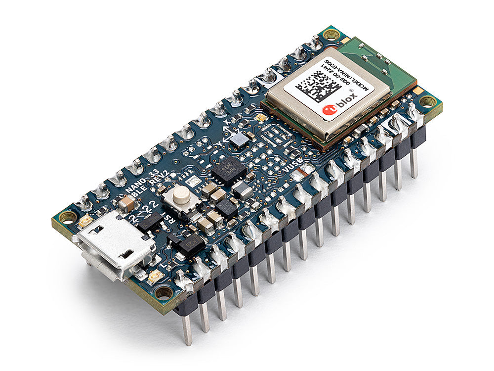 Arduino Nano 33 BLE Rev2 with pre-soldered headers for easy prototyping and development in India