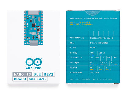 NANO 33 BLE with headers rev2